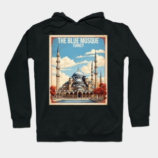 The Blue Mosque Turkey Vintage Retro Travel Tourism Hoodie